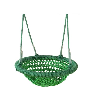 Soft crochet net swing for baby and toddler