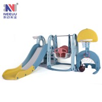 LY08505 Letter Type Multifunction Plastic Kids Garden Swing and Slide Play Set