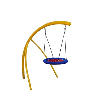 Durable web swing set for outdoor public commerical use playground